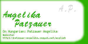 angelika patzauer business card